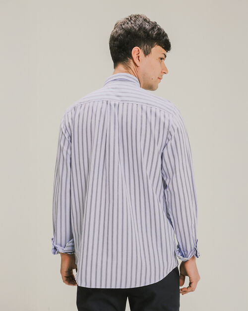 Camisa Azul Manga Larga